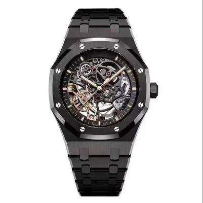 Sapphire Mirror Mechanical Stainless Steel Strap Watch With Fold Over Clasp